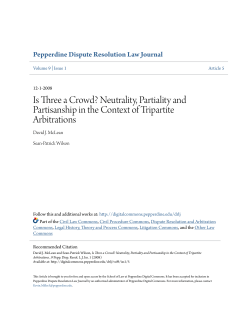 Is Three a Crowd? Neutrality, Partiality and Partisanship in the