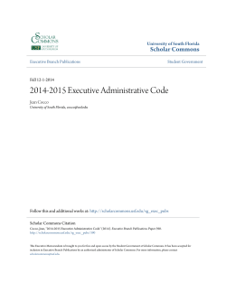 2014-2015 Executive Administrative Code