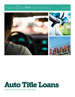 Auto Title Loans - The Pew Charitable Trusts