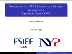 Development of a FPGA-based system for image pre
