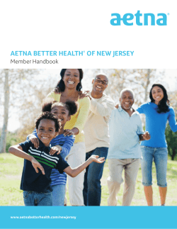 AETNA BETTER HEALTH&reg; OF NEW JERSEY