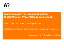 A Methodology for Direct and Indirect Discrimination
