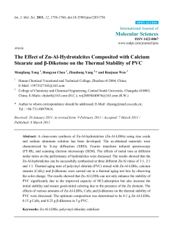 The Effect of Zn-Al-Hydrotalcites Composited with Calcium Stearate