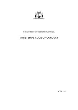 Ministerial Code of Conduct (PDF 265KB)