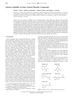 Aqueous Solubility of Some Natural Phenolic Compounds