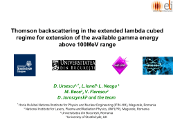 Thomson backscattering in the extended lambda cubed - ELI-NP
