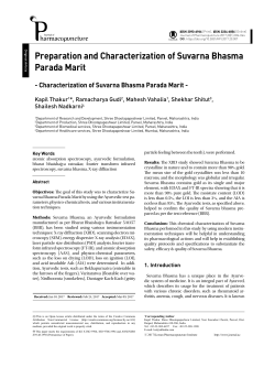 Preparation and Characterization of Suvarna Bhasma Parada Marit