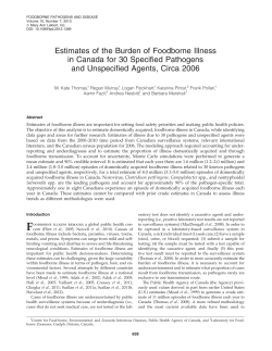 Estimates of the Burden of Foodborne Illness in Canada for 30