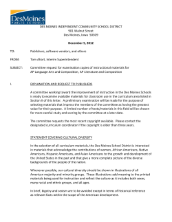 T JECT - Des Moines Public Schools