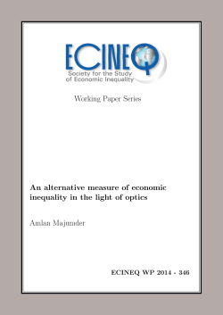 An alternative measure of economic inequality in the light of