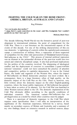 fighting the cold war on the home front: america