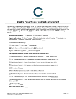TCR EPS Verification Statement