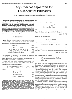 Square-Root Algorithms for Least