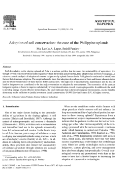 Adoption of soil conservation: the case of the