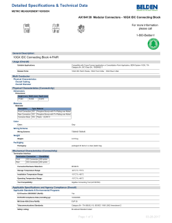 AX104139 Technical Data Sheet (Metric)