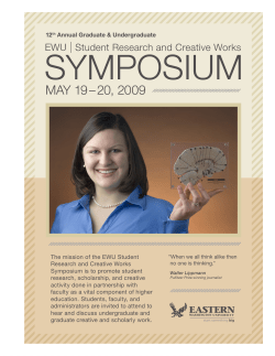 2009 program - Eastern Washington University