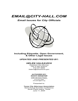Email Issues for City Officials