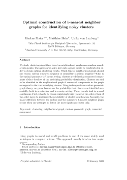 Optimal construction of k-nearest neighbor graphs for identifying