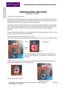 Folding bag hanger : Why it works