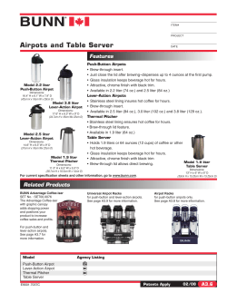 Airpots and Table Server