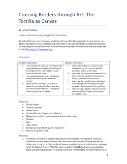 Crossing Borders through Art: The Tortilla as