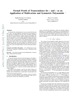 Formal Proofs of Transcendence for e and pi as