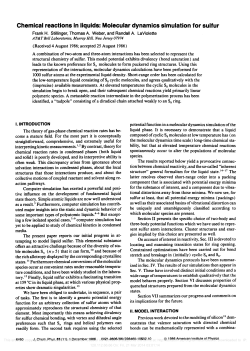 Chemical reactions in liquids: Molecular dynamics simulation for sulfur