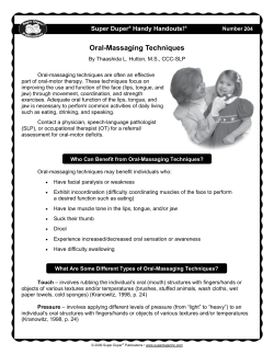 Oral-Massaging Techniques - Super Duper Publications