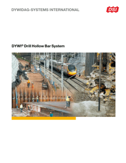DYWI&reg; Drill Hollow Bar System