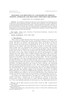 DIATOMIC GAS DIFFUSING IN A BACKGROUND MEDIUM