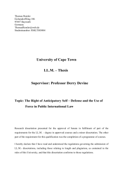 University of Cape Town LL.M. &ndash; Thesis