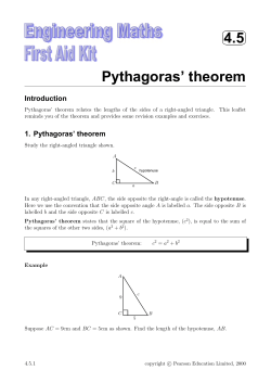 4.5 Pythagoras` theorem