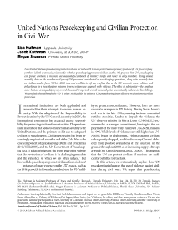 United Nations Peacekeeping and Civilian