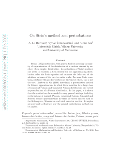 arXiv:math/0702008v1 [math.PR] 1 Feb 2007 On