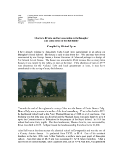 Banagher and its literary associations with Charlotte Bronte