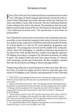Introduction - New Netherland Institute