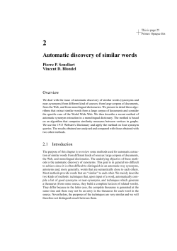 2 Automatic discovery of similar words