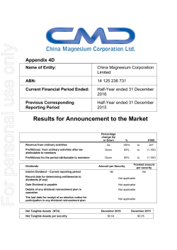 Auditor`s Independence Declaration under Section 307C of
