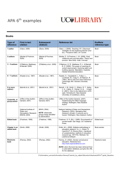 APA 6th examples - University of Canterbury Library