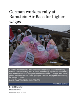 German workers rally at Ramstein Air Base for higher wages