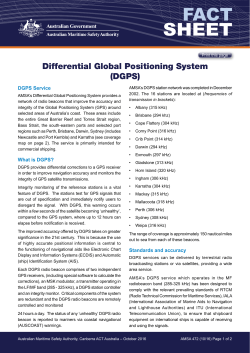 Differential Global Positioning System (DGPS) Fact Sheet