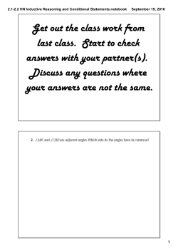 2.1-2.2 HN Inductive Reasoning and Conditional Statements.notebook