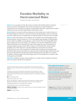 Foreskin Morbidity in Uncircumcised Males