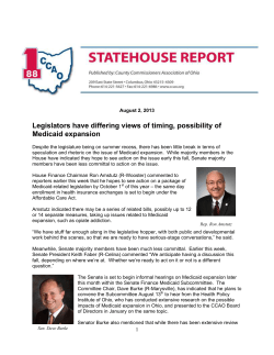 Legislators have differing views of timing, possibility of Medicaid