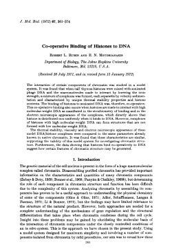 Co-operative Binding of Histones to DNA