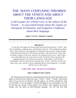 the many confusing theories about the veneti