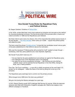 How Donald Trump Broke the Republican Party