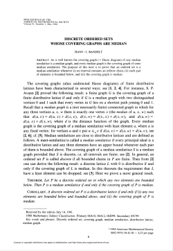 discrete ordered sets whose covering graphs are median