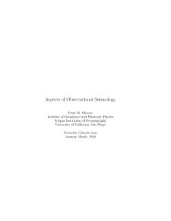 Aspects of Observational Seismology