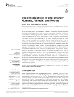 Vocal Interactivity in-and-between Humans, Animals, and Robots
